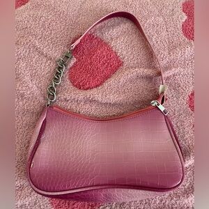 SHEIN pink ombré shoulder bag with chain detail
